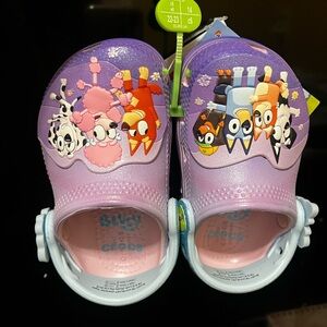 CROCS Kids' Purple Cartoon Slippers